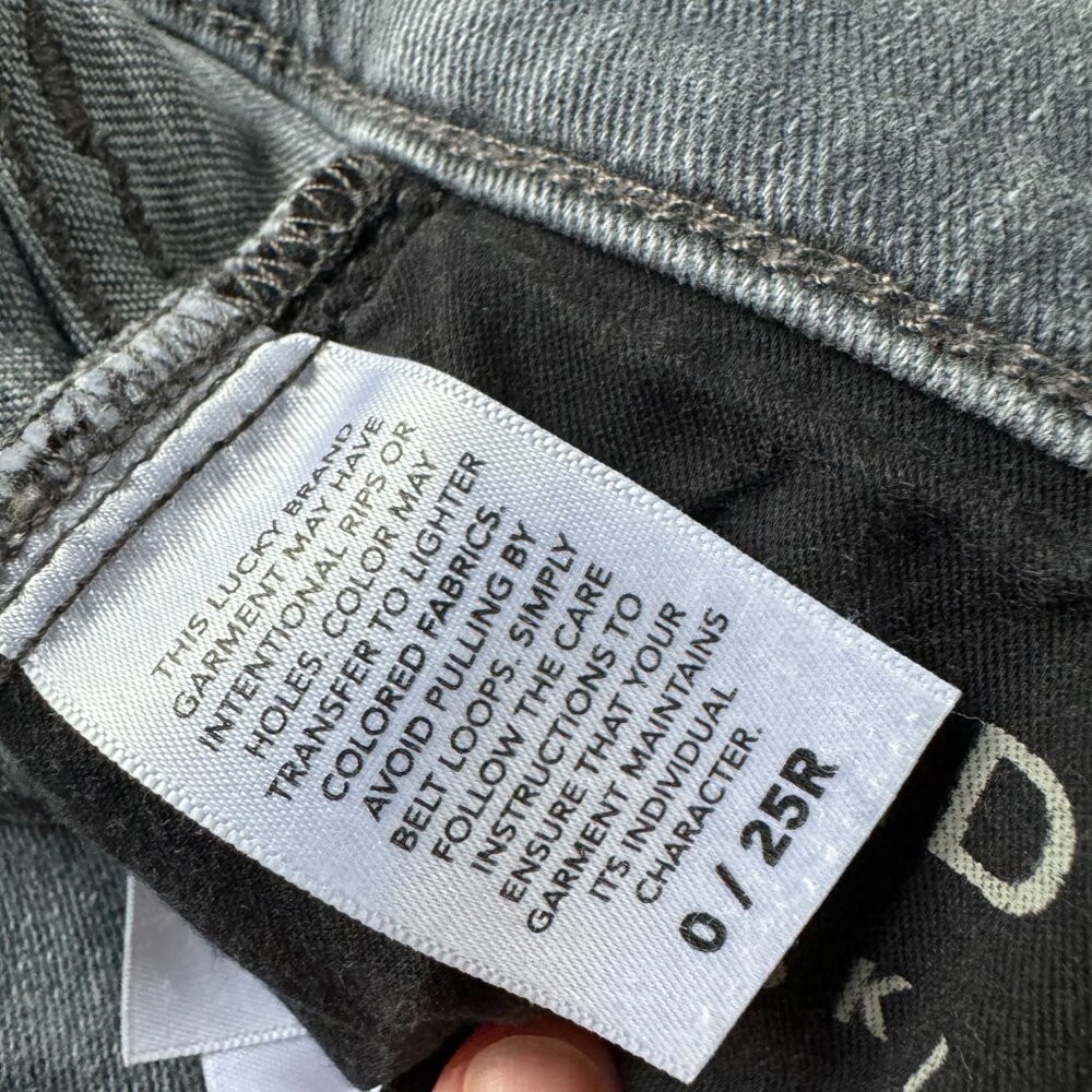 EUC Lucky Brand Mid Rise Skinny Blue Gray Jeans Sz 0 / 25R - Picture 4 of 8